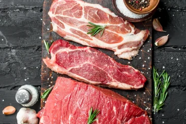 Tabla con cortes de carne